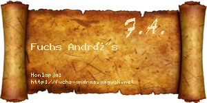 Fuchs András névjegykártya