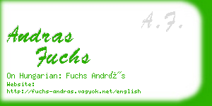 andras fuchs business card